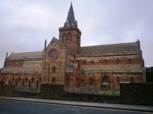 St. Magnus's Cathederal, Kirkwall. Largely constructed in the Norwegian period, then passed to the protestant community and finally the Church of Scotland.