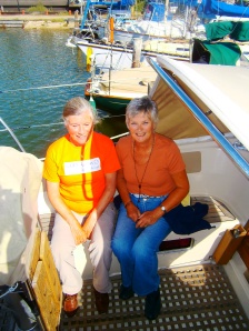 With Sue Allen, one of the trustees of our charity SUDEP. Yvonne sports the SUDEP tee shirt
