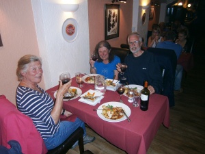 A fine meal in La Lupa Restaurant at Poole to celebrate Judith's birthday